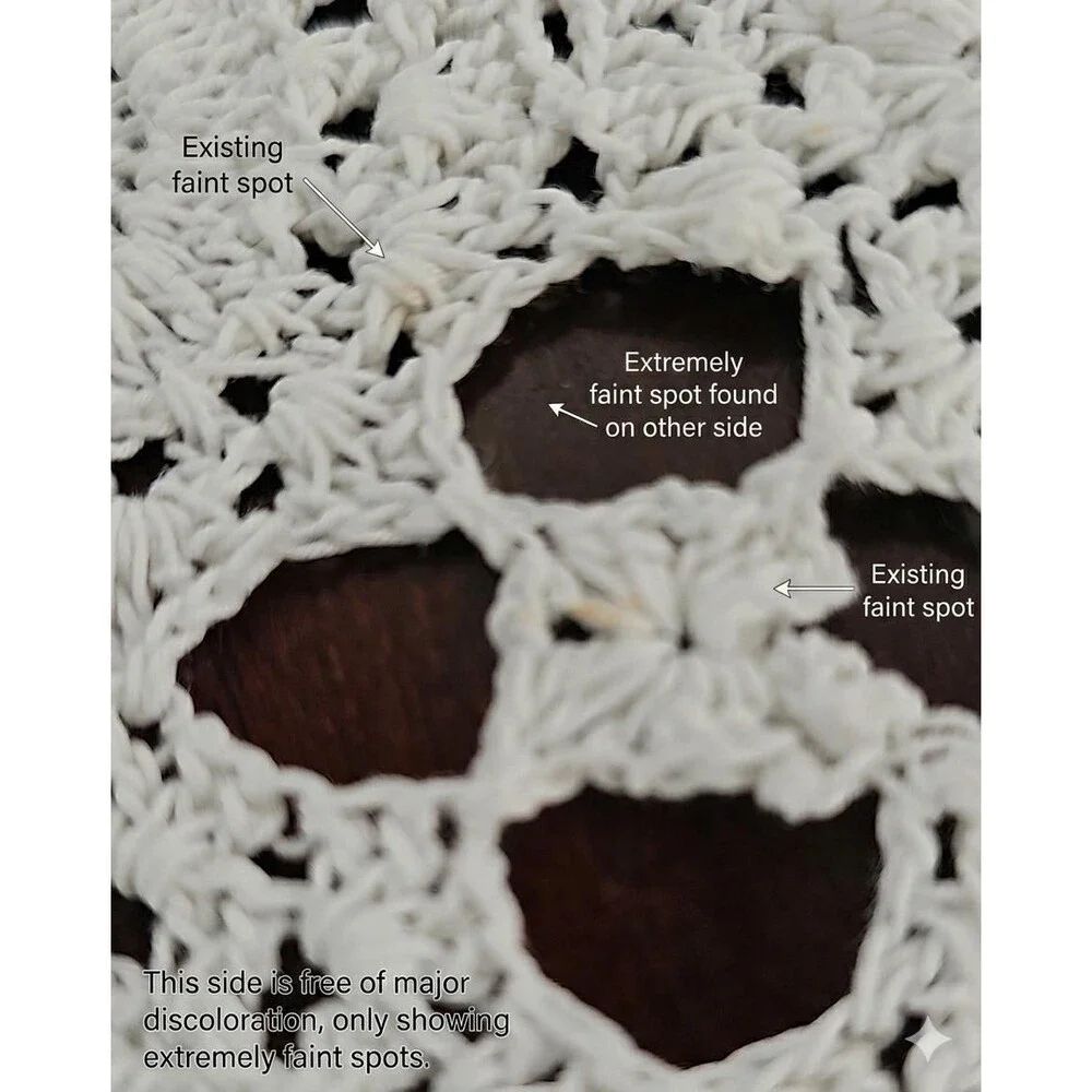Vintage Oval Crochet Doily – 26